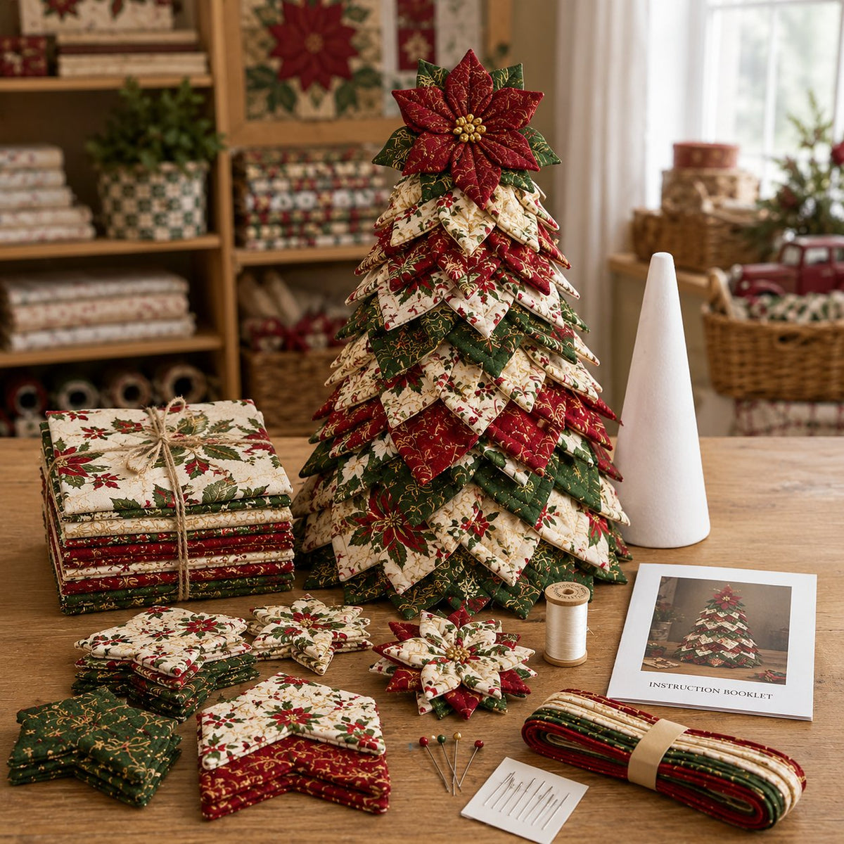 🔥Last Day 49% OFF ✨DIY Quilted Santa Christmas Tree Kit