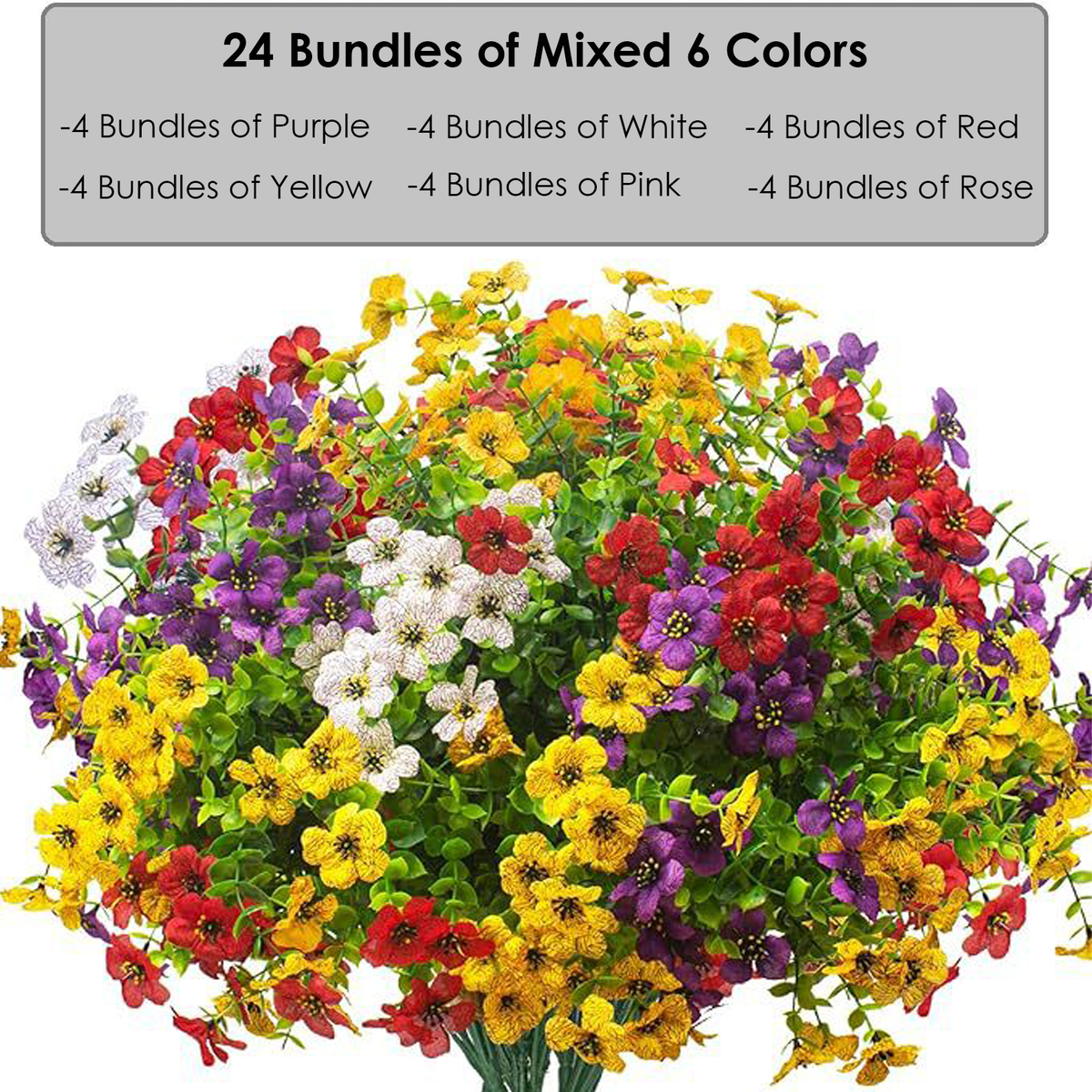 💥Only $1.98Last Day Promotion!🌺UV Resistant Colorful Artificial Flower