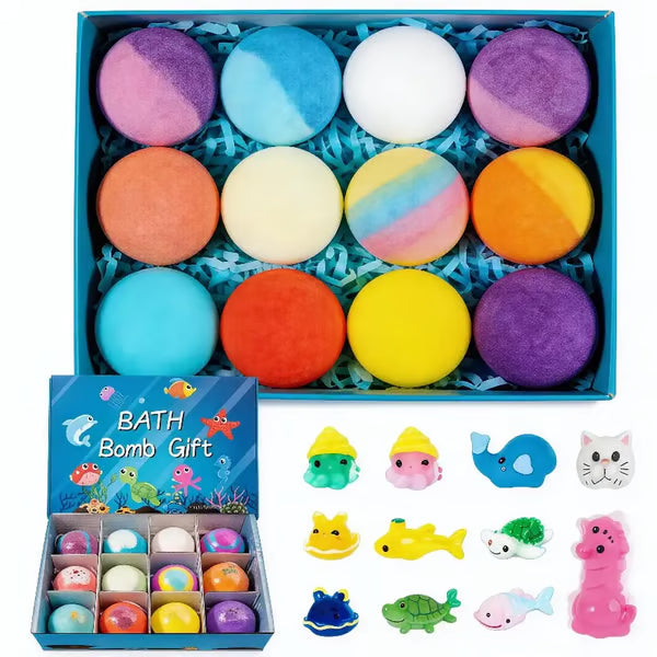🔥LAST DAY 49% OFF - 🛁 Natural Bath Bombs for Kids with Mega Bubbles 🥚✨