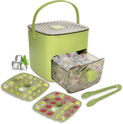 🔥LAST DAY 70% OFF - 🧊Portable Ice Maker with Lid and Storage Box (✨Includes Ice Tongs)