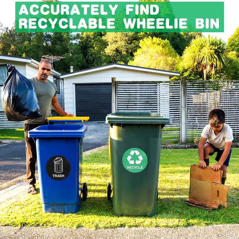 🌱 Eco-Friendly Trash Can Face Sticker Set