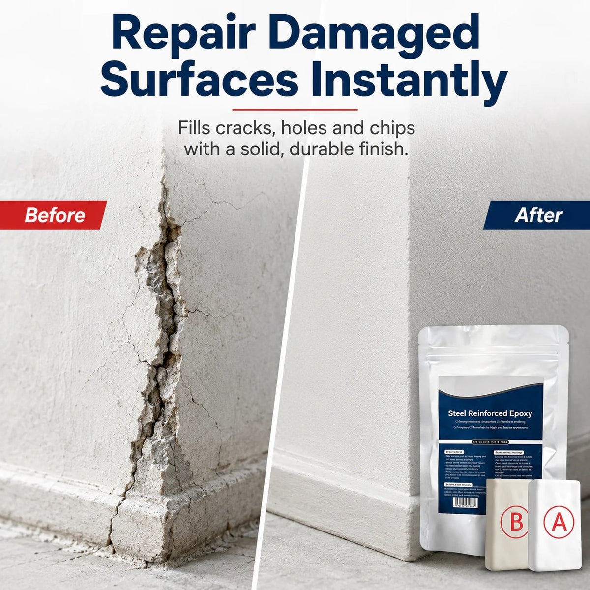 💥SAVE 49% NOW🏠Steel Reinforced Epoxy Repair Putty — Universal Glue for Metal, Wood, Plastic