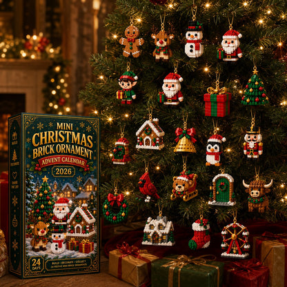 TopSpire®⏰ Last day to save 49% – 🎄 24-Day Mini Christmas Ornament Advent Calendar | 24 unique festive buildable designs with hanging loops—perfect for decorating Christmas trees, wreaths, and holiday displays 🧱