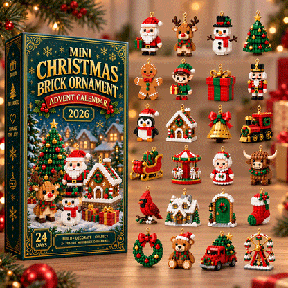 TopSpire®⏰ Last day to save 49% – 🎄 24-Day Mini Christmas Ornament Advent Calendar | 24 unique festive buildable designs with hanging loops—perfect for decorating Christmas trees, wreaths, and holiday displays 🧱