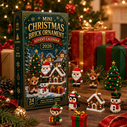 TopSpire®⏰ Last day to save 49% – 🎄 24-Day Mini Christmas Ornament Advent Calendar | 24 unique festive buildable designs with hanging loops—perfect for decorating Christmas trees, wreaths, and holiday displays 🧱