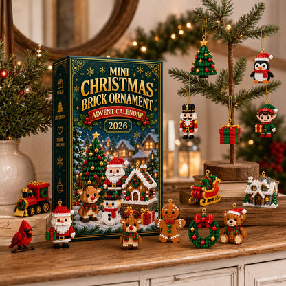 TopSpire®⏰ Last day to save 49% – 🎄 24-Day Mini Christmas Ornament Advent Calendar | 24 unique festive buildable designs with hanging loops—perfect for decorating Christmas trees, wreaths, and holiday displays 🧱