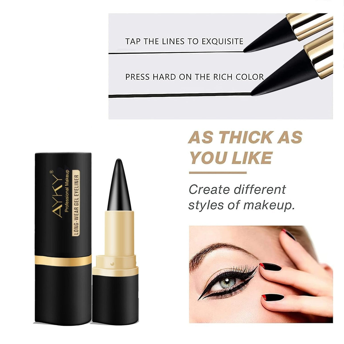 ❤️BUY 1 GET 1 FREE❤️Viral profession Kajal Eyeliner Pen Gel - Quick Drying Formula Eye Liner